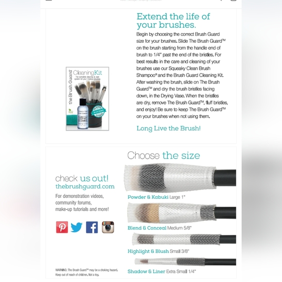 THE BRUSH GUARD Highlight & Blush Pack, 5 Medium Guards - Picture 5 of 6